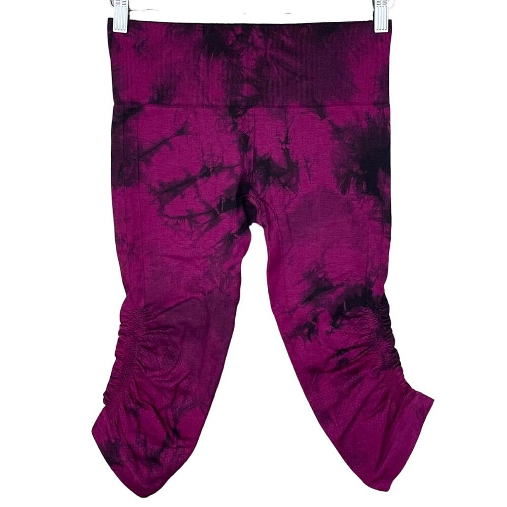 Lululemon In The Flow Crop II Leggings Wine Berry Bordeaux Drama SZ 6